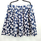 Taydey Fashion Blue Floral Short Pleated Skirt Plus 3XL