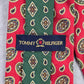 Tommy Hilfiger Red Floral Paisley Geometric 100% Italian Silk Mens Neck Tie NWOT