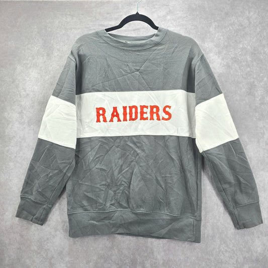 Fan Cloth Gray Sweatshirt Sweater Pullover Raiders Medium