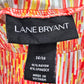 Lane Bryant Orange Geometric Pattern Maxi Long Bottom Skirt Plus 14/16