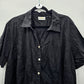 Sunbay Cotton Plus Black Short Sleeve Button Down Top 1XL