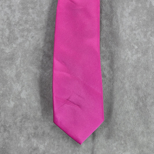 Apt. 9 Pink Solid 100% Polyester Narrow Men's Neck Tie NWT