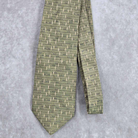 Joseph Abboud Green Geometric Stripe Dot Men's Neck Tie NWOT