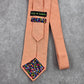 City of London Orange Pink Stripe Geometric 100% Silk Men's Neck Tie NWOT