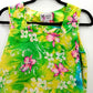 Maggie Sweet Yellow Green Floral Sleeveless Blouse Top Small