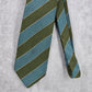 Emporio Armani Blue Green Stripe Geometric 100% Silk Italy Men's Neck Tie NWOT