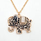 Elephant Rose Gold Long Chain Lobster Clasp Pendant Fashion Jewelry Necklace