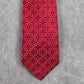 Jones New York Red White Blue Geometric Floral 100% Silk Men's Neck Tie NWOT