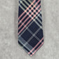 Banana Republic Navy Pink Plaid Stripe 100% Silk Men's Neck Tie NWOT