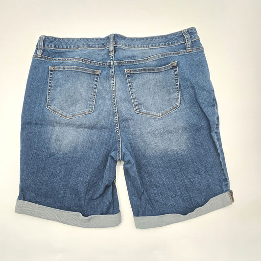 a.n.a A New Approach Blue Denim Jeans Shorts Bottoms Pants Plus Size 18W