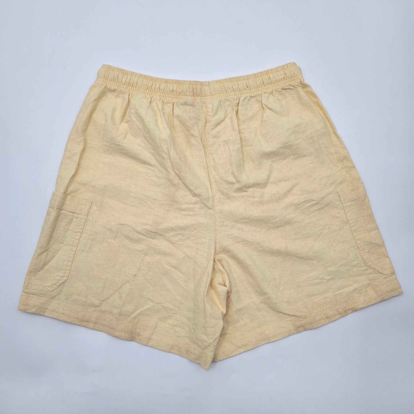 Erika Collection Yellow Linen Shorts Bottoms Pants Extra Large XL