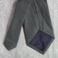 Roundtree & Yorke Black Geometric Silk Handmade Extra Long Men's Neck Tie NWOT