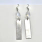 Zara Silver Tarnished Tone Bead Bar Dangle Hook Earrings Fashion Jewelry E25