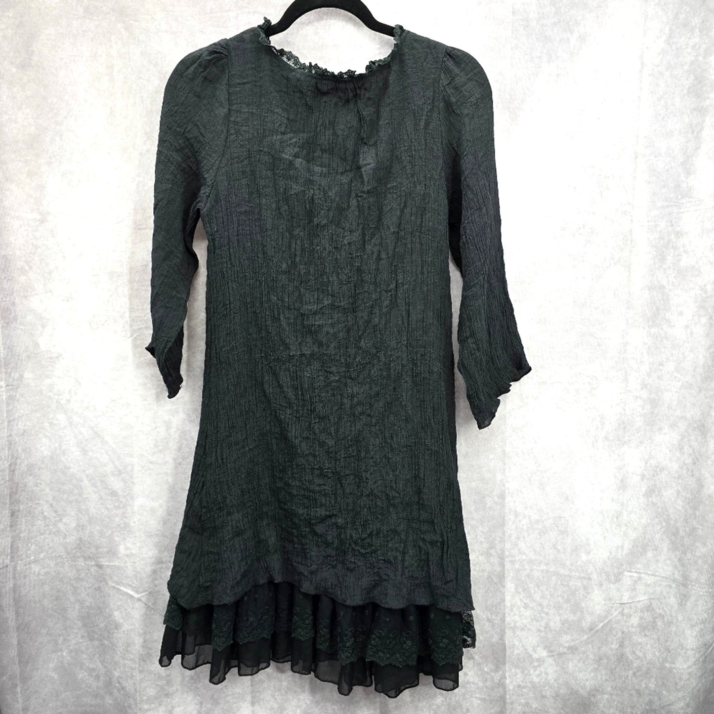 Urban Mango Black Short L Knee Length Lace Dress Size Large