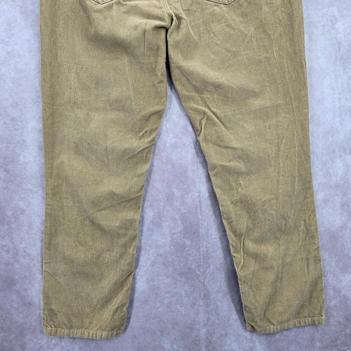 Tommy Hilfiger Tan Khaki Corduroy Straight Slim Stripe Pants Bottoms Men's 36x30