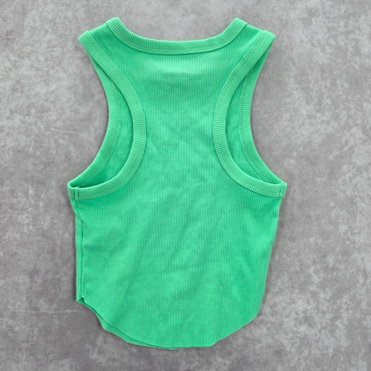 Wild Fable Green Ribbed Sleeveless Tank Top XXS