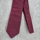 Roundtree & Yorke Red Blue Geometric Dot All Silk Handmade Men's Neck Tie NWOT