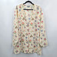 The Villager Cream Floral Button Long Sleeve Blouse Top Shirt Plus 20W