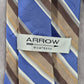 Arrow Blue Brown Stripe 100% Silk Men's Neck Tie NWOT