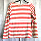 J. Crew Red Striped Long Sleeve Top Blouse XS