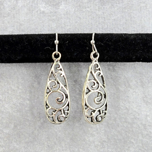 Zara Silver Tear Drop Hook Dangle Earring Fashion Jewelry JB2-3