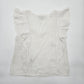 Michael Stars White Ruffle Short Sleeve Lace Cotton L Blouse Top Shirt Large