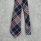 Banana Republic Navy Pink Plaid Stripe 100% Silk Men's Neck Tie NWOT