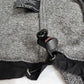 Zero Exposure Fleece Zip Up Gray Black Long Sleeve Jacket Medium