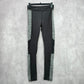 Therapy Black Gray Long Activewear Running Mesh Legging Pants Bottoms Yoga Large