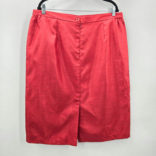 Zara Red Short Midi Skirt Plus 16W