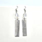 Zara Silver Tarnished Tone Bead Bar Dangle Hook Earrings Fashion Jewelry E25