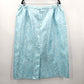 Michael DeGray Blue White Floral Midi Length Skirt Plus 20W