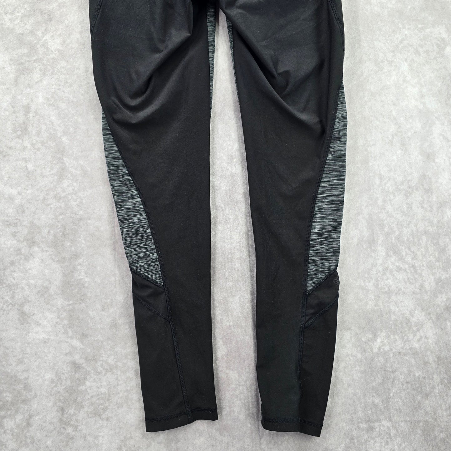 Avia Black Gray Long Mesh Legging Pant Bottoms Activewear Small