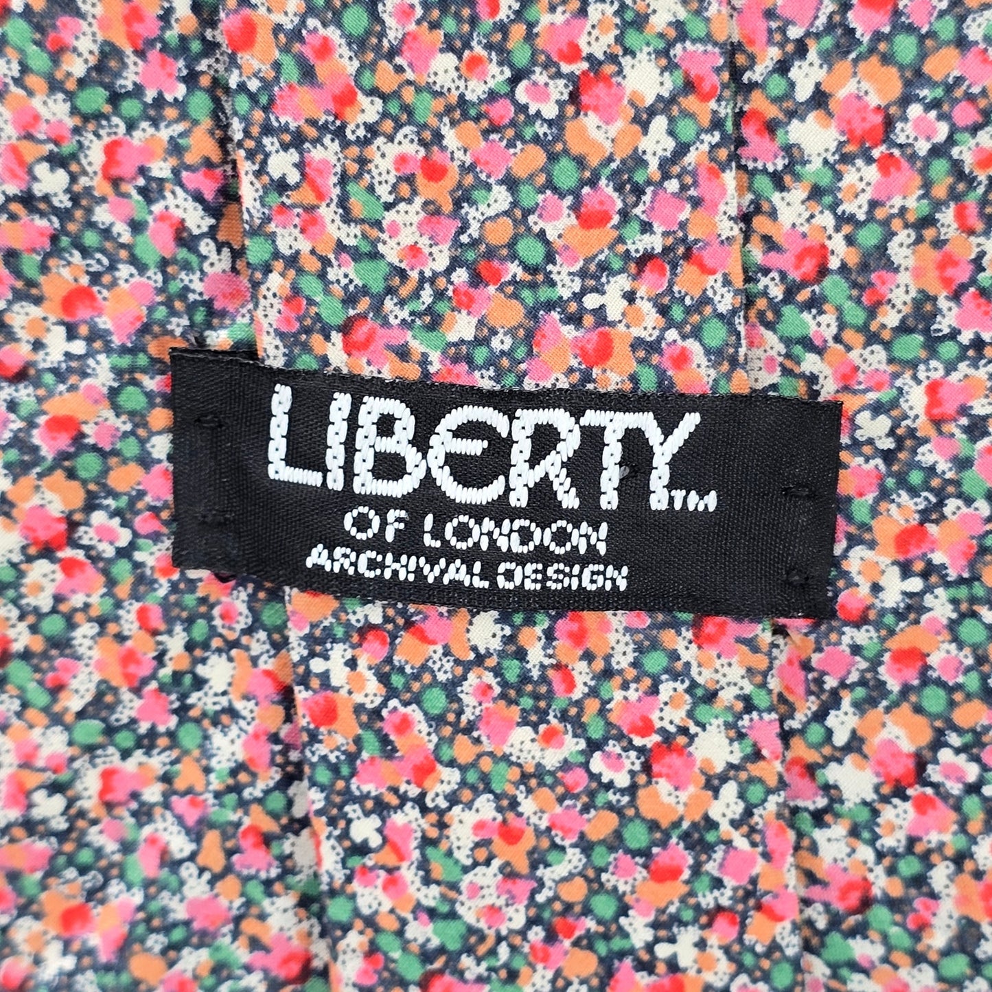 Liberty of London Pink Floral Dot Pattern 100% Cotton Men's Neck Tie NWOT