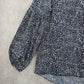 Shein Navy Blue Polka Dot Balloon Long Sleeve Hi Low Boho Peasant Small