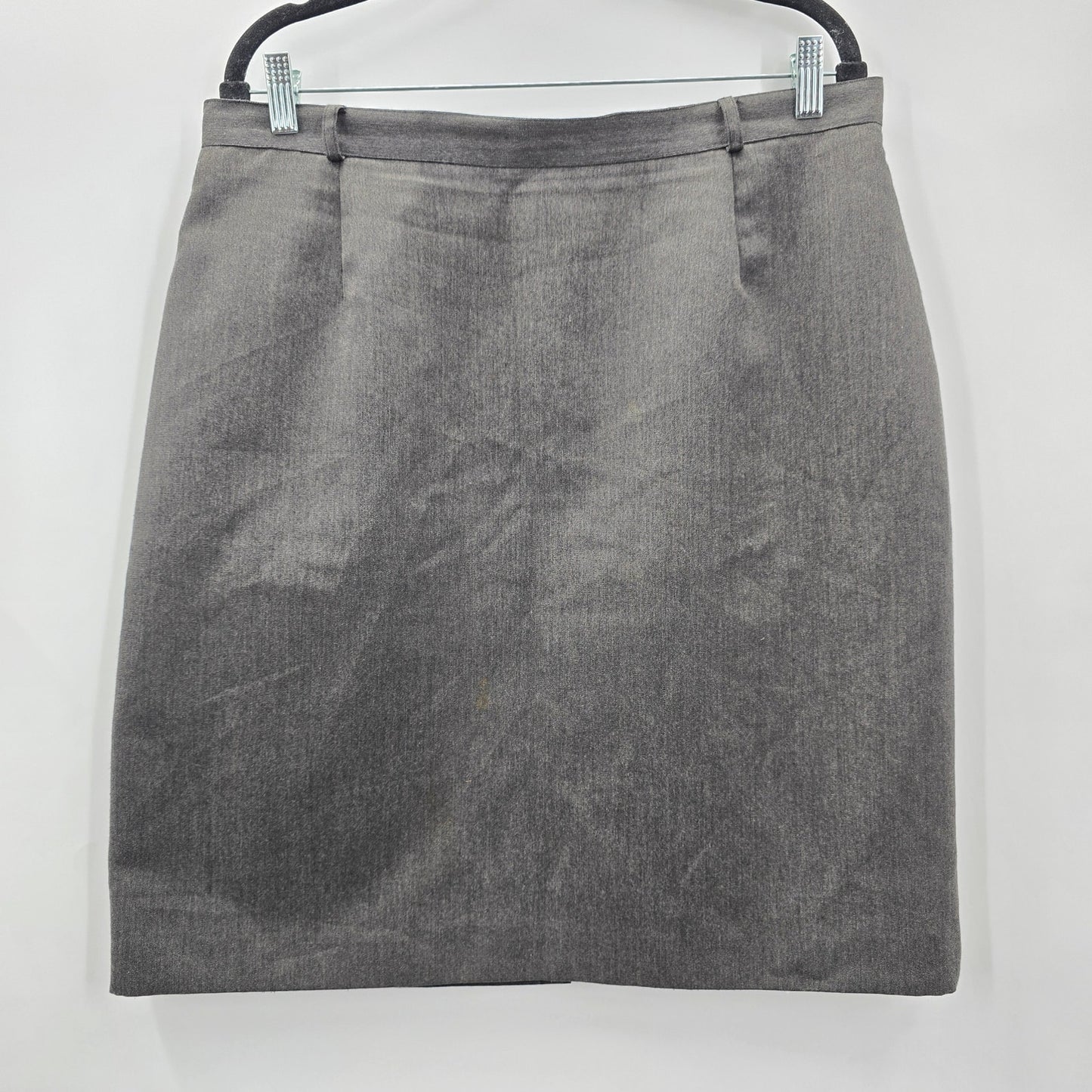 Worthington Gray Italian Zip Up Mini Skirt Plus 18