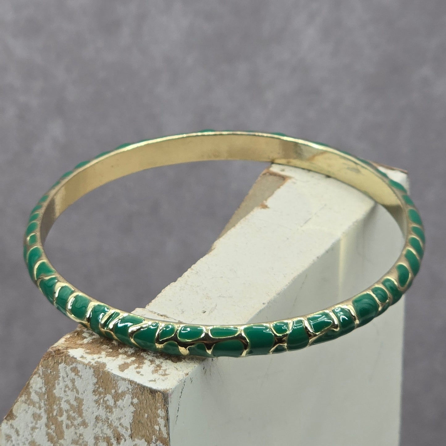 Zara Green Gold Geometric Solid Metal Bracelet Fashion Boho Jewelry NWOT JB4-7