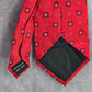 Bellini Red Black Square Geometric Handmade 100% Polyester Men's Neck Tie NWOT