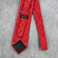 Bellini Red Black Square Geometric Handmade 100% Polyester Men's Neck Tie NWOT