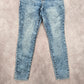 No Boundaries Blue Button Jeans Pants Size 9