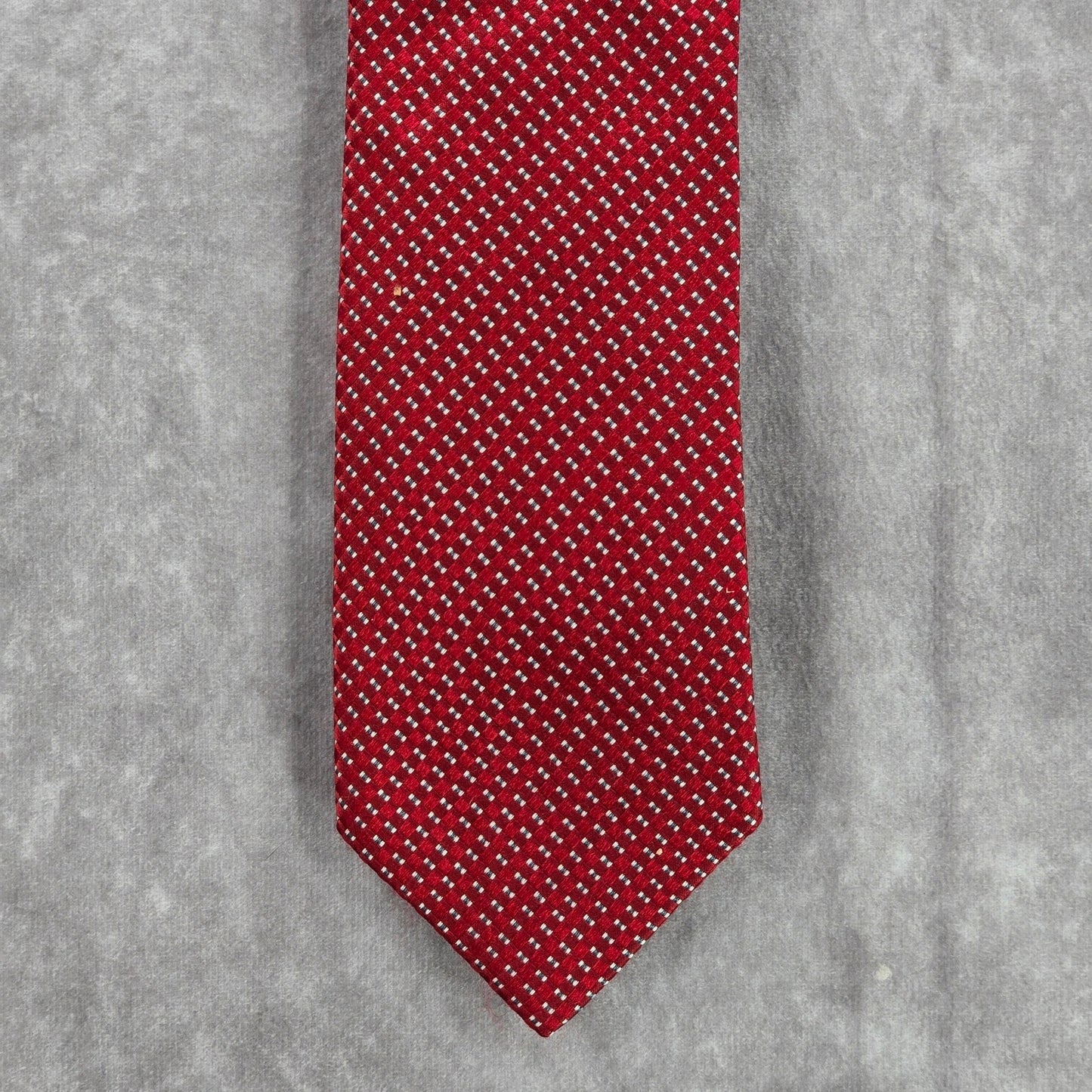 Geoffrey Beene Red Geometric Stripe Dot 100% Silk Men's Neck Tie NWOT