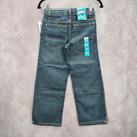 Old Navy Loose Boys Blue Adjustable Waist Relaxed Fit Leg Jeans 7 Regular