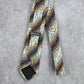 Van Heusen Brown Floral Stripe Swirl 68% Silk 32% Poly Men's Neck Tie NWOT