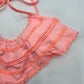 Victoria's Secret Orange Lace Padded Bikini S Top Halter Swimwear Small