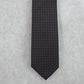 Van Heusen Studio Black Purple Polka Dot Geometric Executive Silk Neck Tie Men's