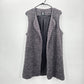 Bobeau Gray Sleeveless Texture Vest M Sweater Jacket Coat Cardigan Medium