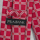 Jos. A. Bank Red White Stripe Geometric 100% Silk Men's Neck Tie NWOT