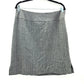 Amanda Smith Gray Stipes Side Zip Short Skirt Bottom Plus 14