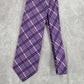 Stafford Essentials Purple Plaid Tartan 100% Polyester Men's Neck Tie NWOT