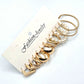 Gold Hoop Dangle Stud Earring Set of 6 Fashion Jewelry NWT #E201